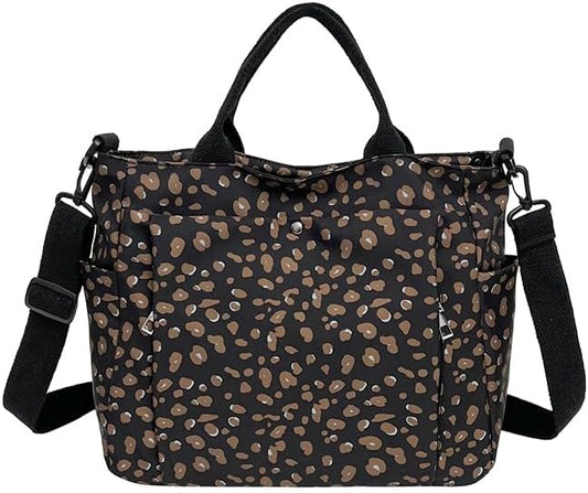 Women's Leopard Nylon Tote Bag