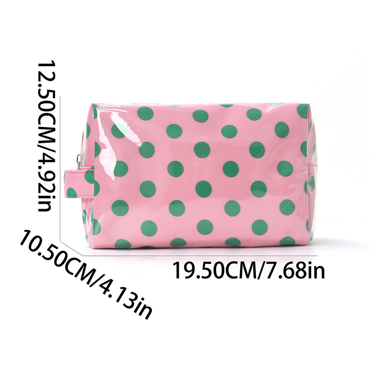PVC Polka-Dot Cosmetic Bag Waterproof Travel Toiletry Organizer