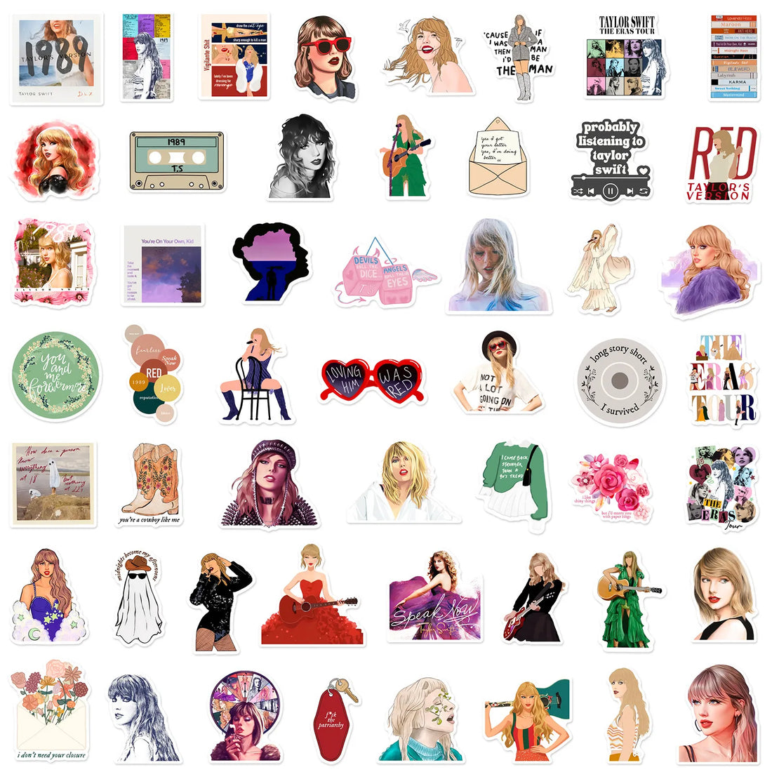 100 new singer Taylor Swift stickers notebook luggage stickers