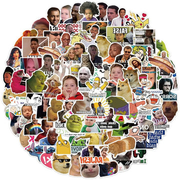 100Pcs Popular Emoji Meme Stickers