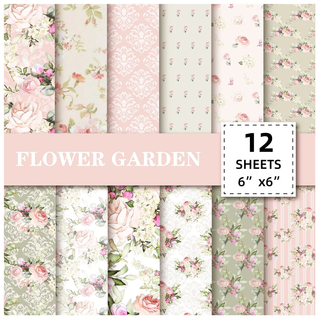 12 sheets/pack of material paper for Valentine's Day DIY