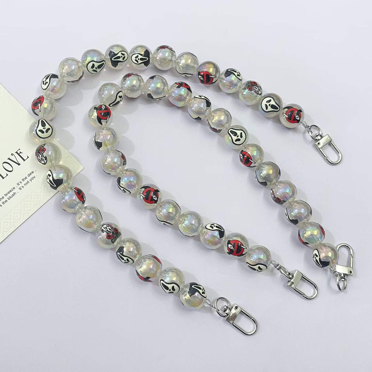 45cm Halloween Shocked Face Bag Chain