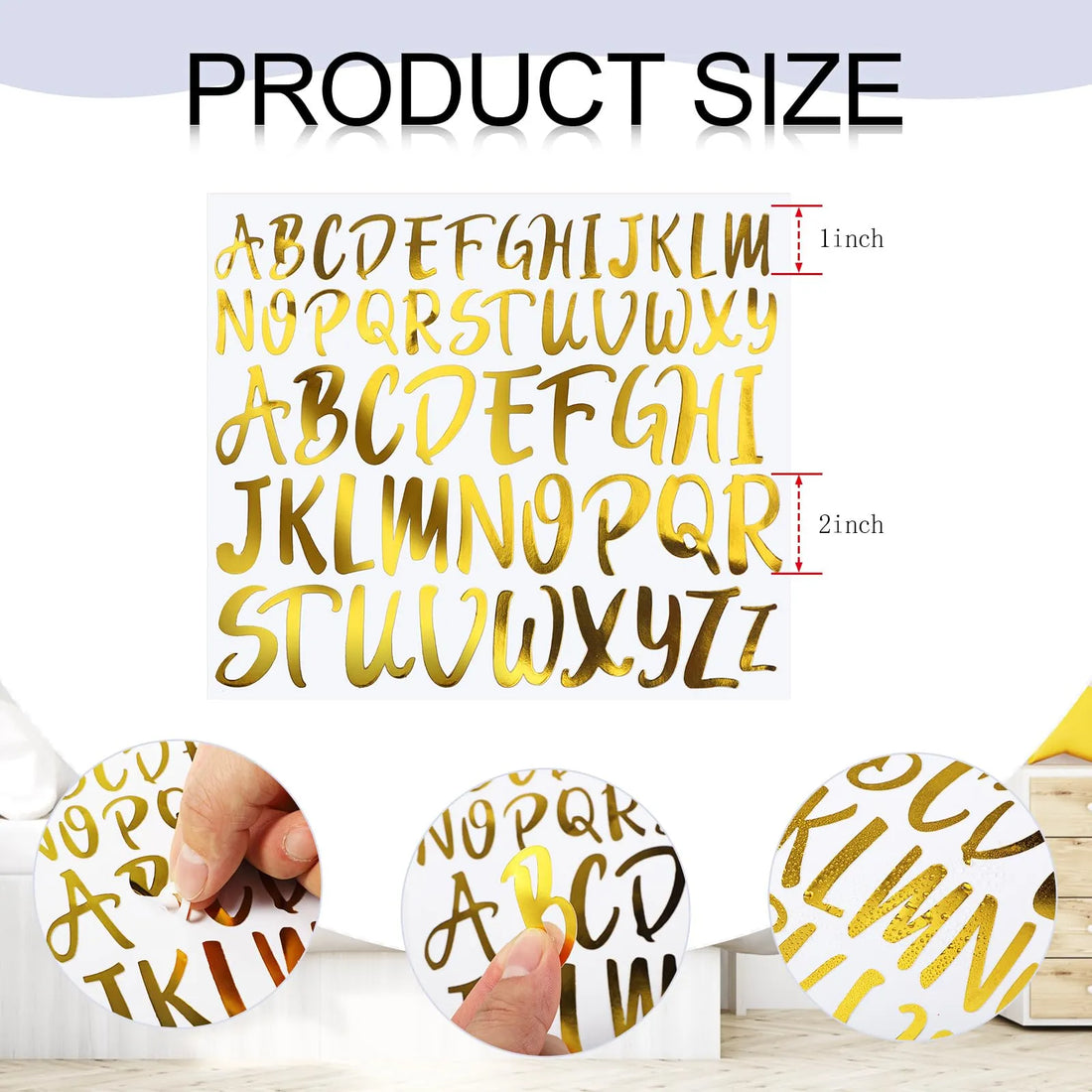 416 Pcs Alphabet Stickers 8 Sheets Letter Stickers