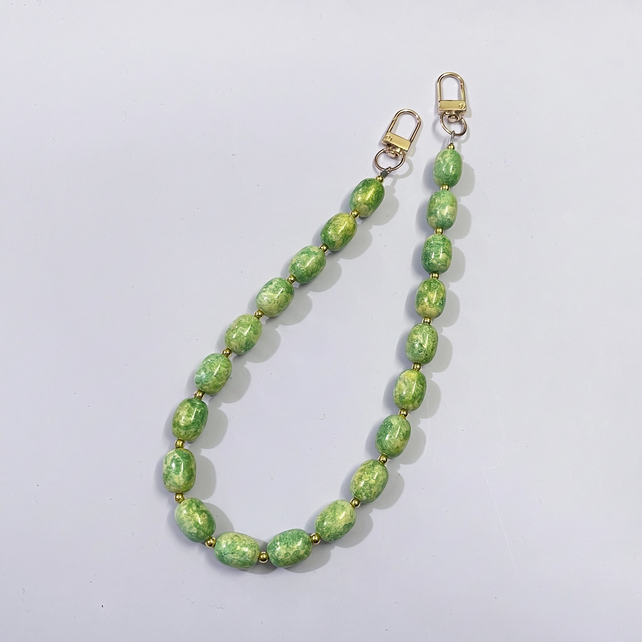45cm Handmade Glitter Oil‑Painting Beaded Bag Strap