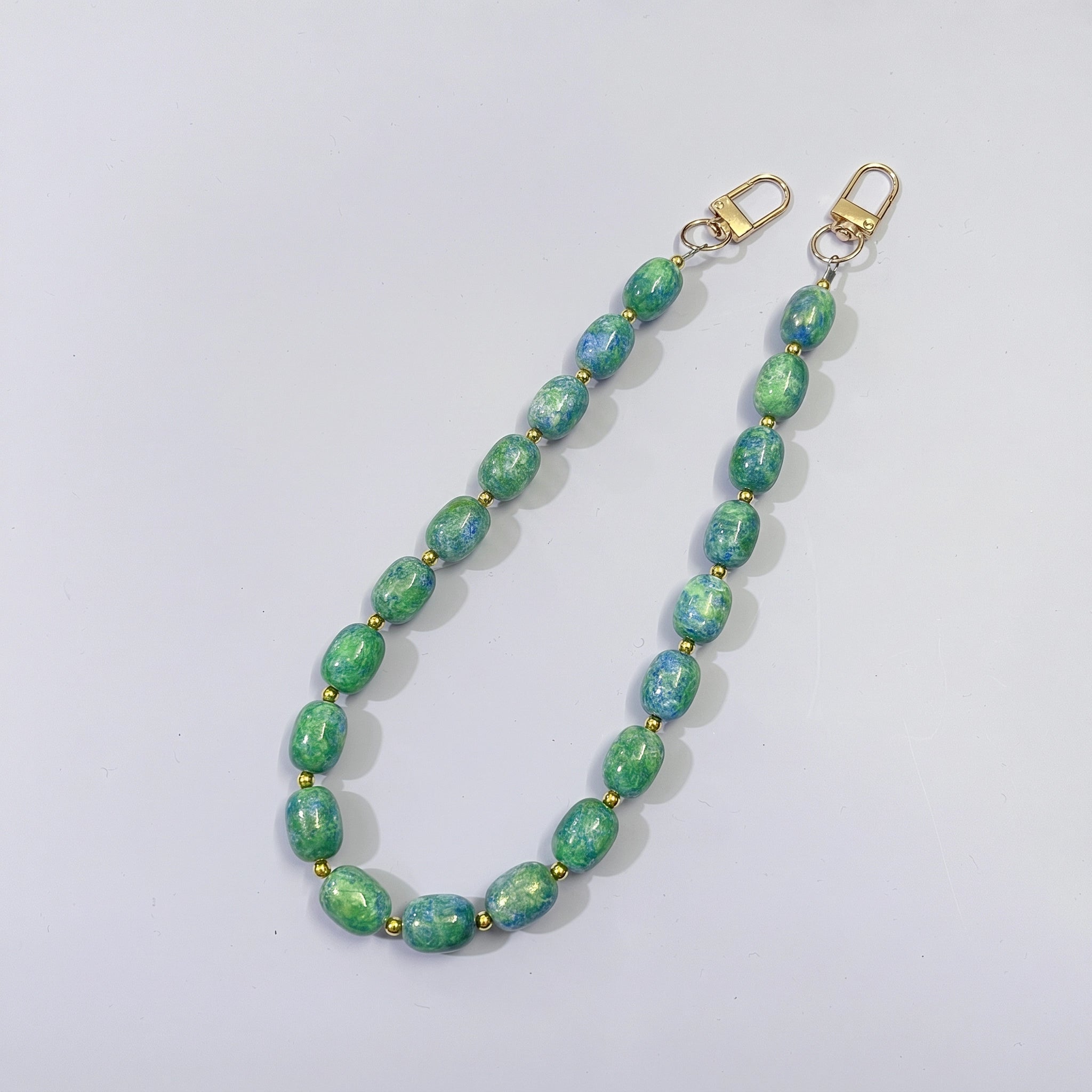 45cm Handmade Glitter Oil‑Painting Beaded Bag Strap