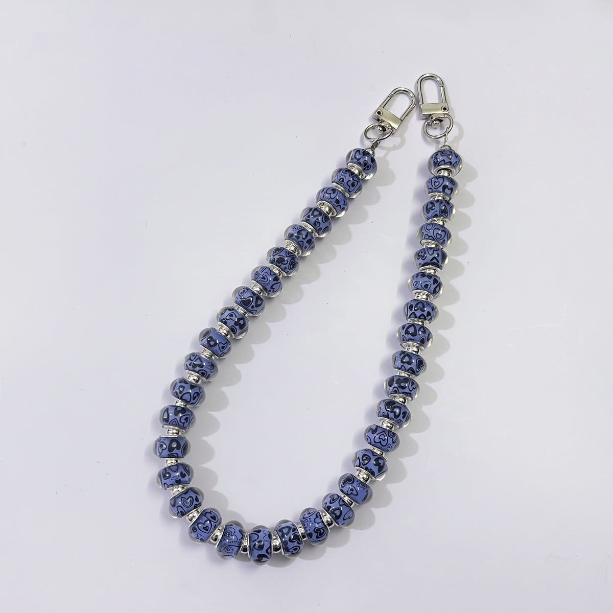 45cm Large‑Hole Heart Pattern Beaded Bag Strap