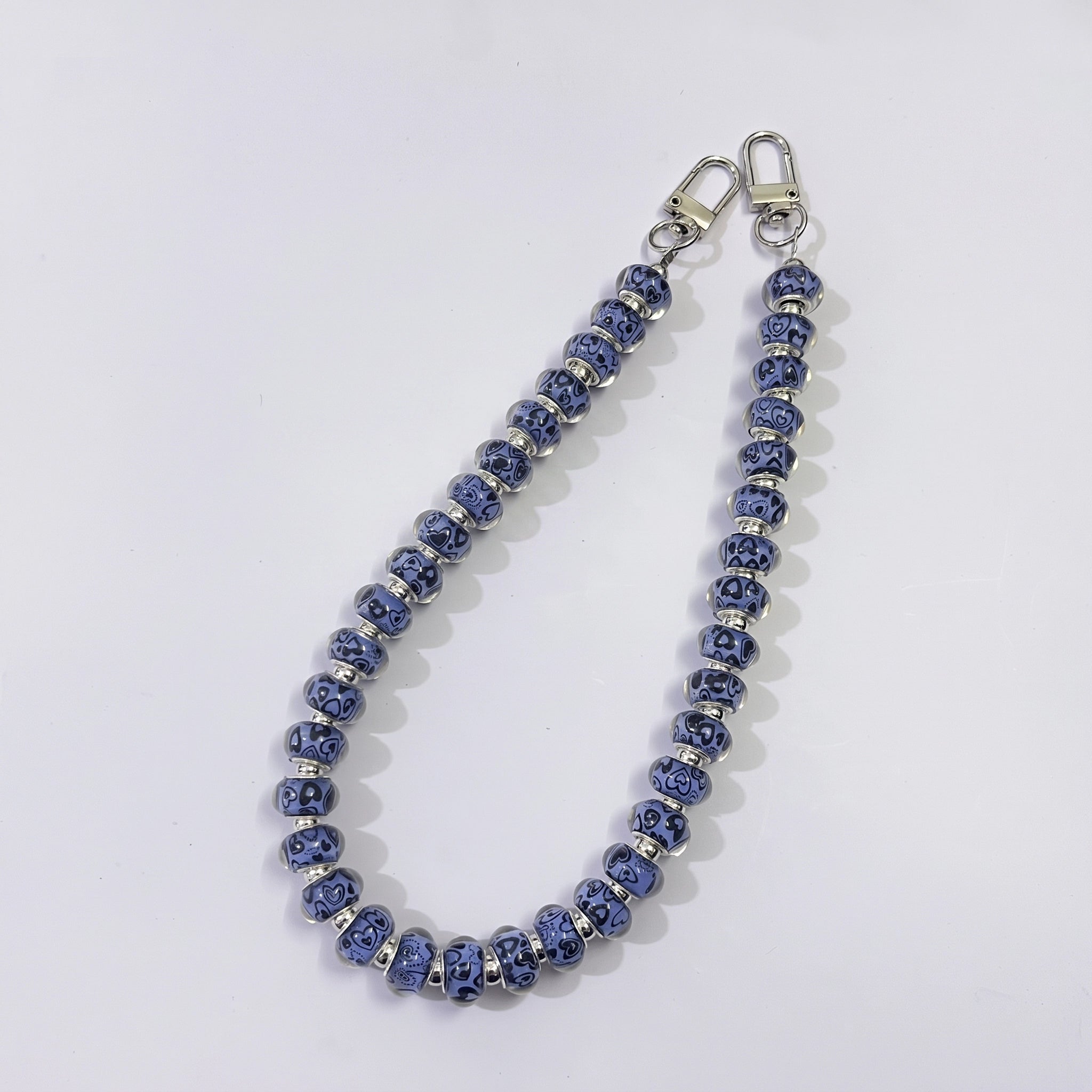 45cm Large‑Hole Heart Pattern Beaded Bag Strap