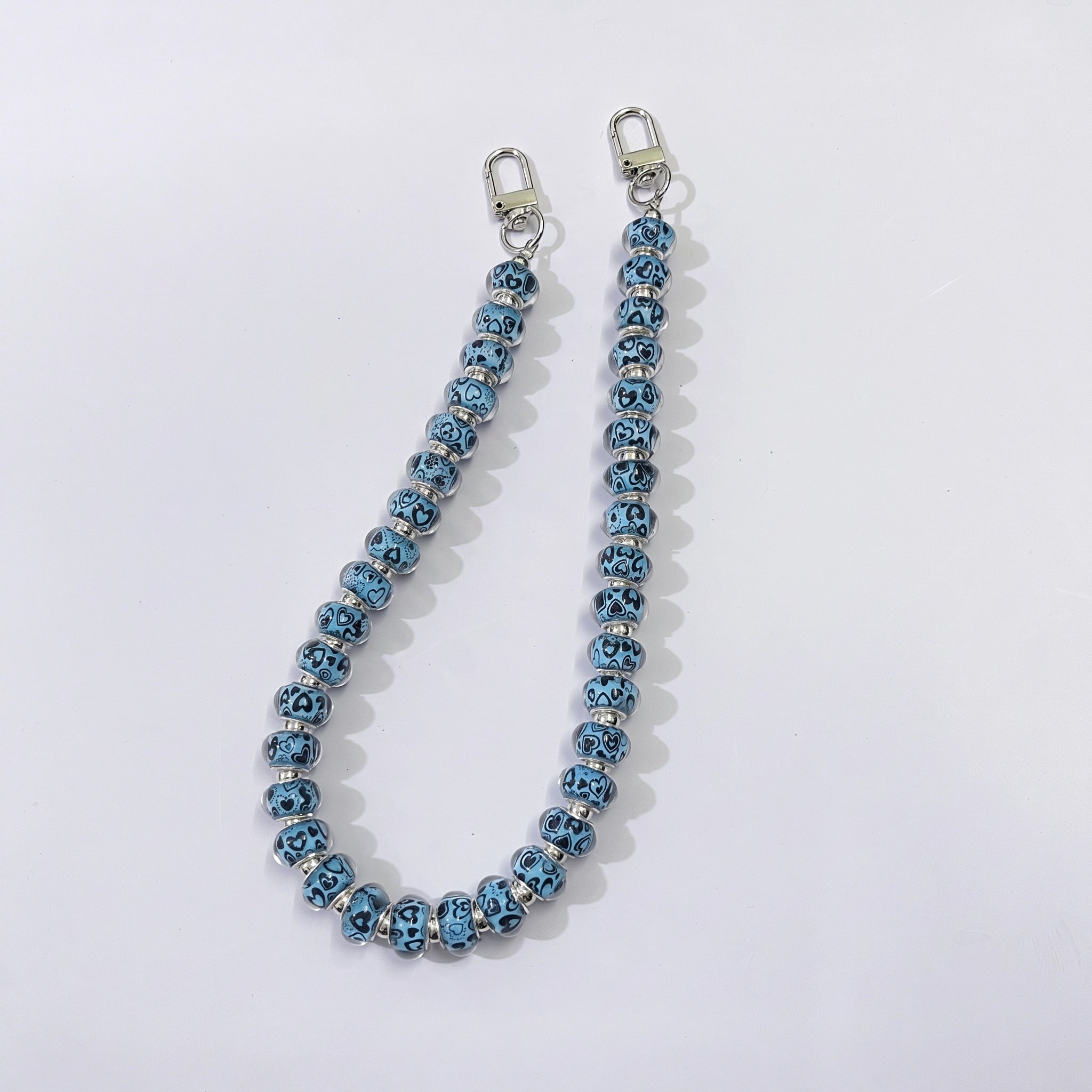 45cm Large‑Hole Heart Pattern Beaded Bag Strap