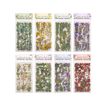 48PCS Sheets Vintage Plants Flowers Stickers