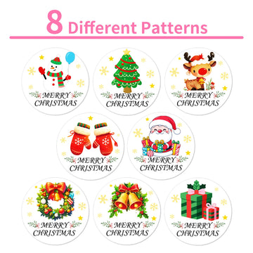 500 sheets/roll New cross-border Christmas curling stickers