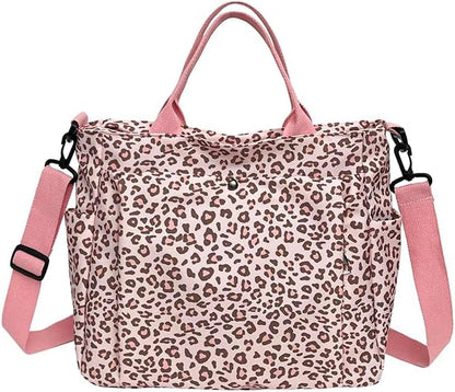 Women's Leopard Nylon Tote Bag