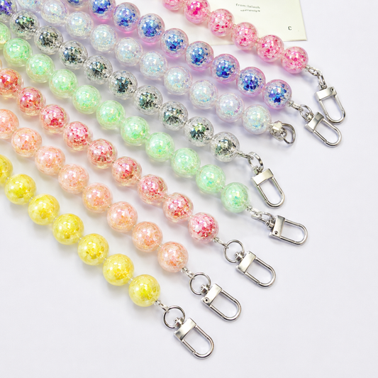 45cm Glitter Sequin Round Bead Bag Strap