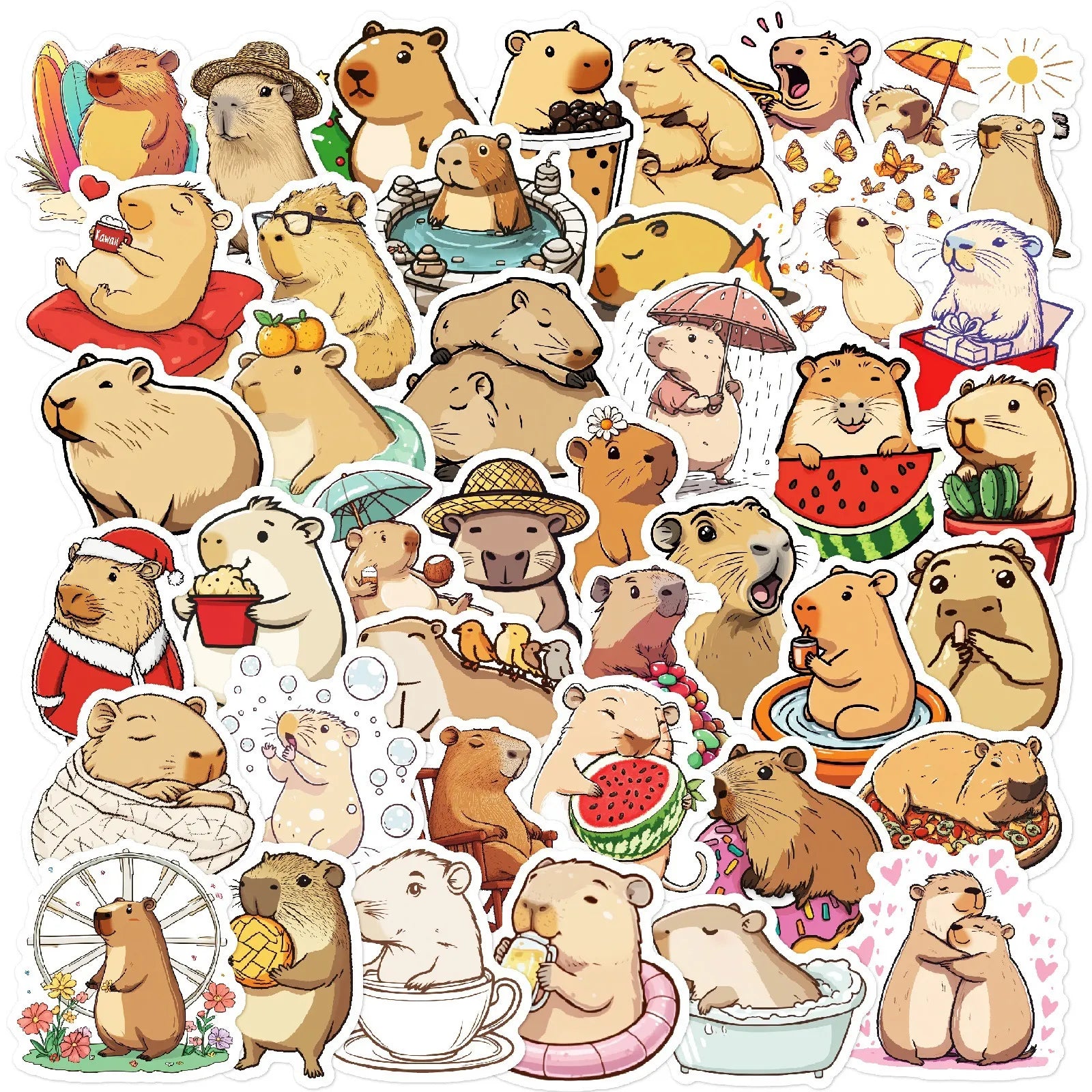 New cute cartoon nature animal Capybara stickers