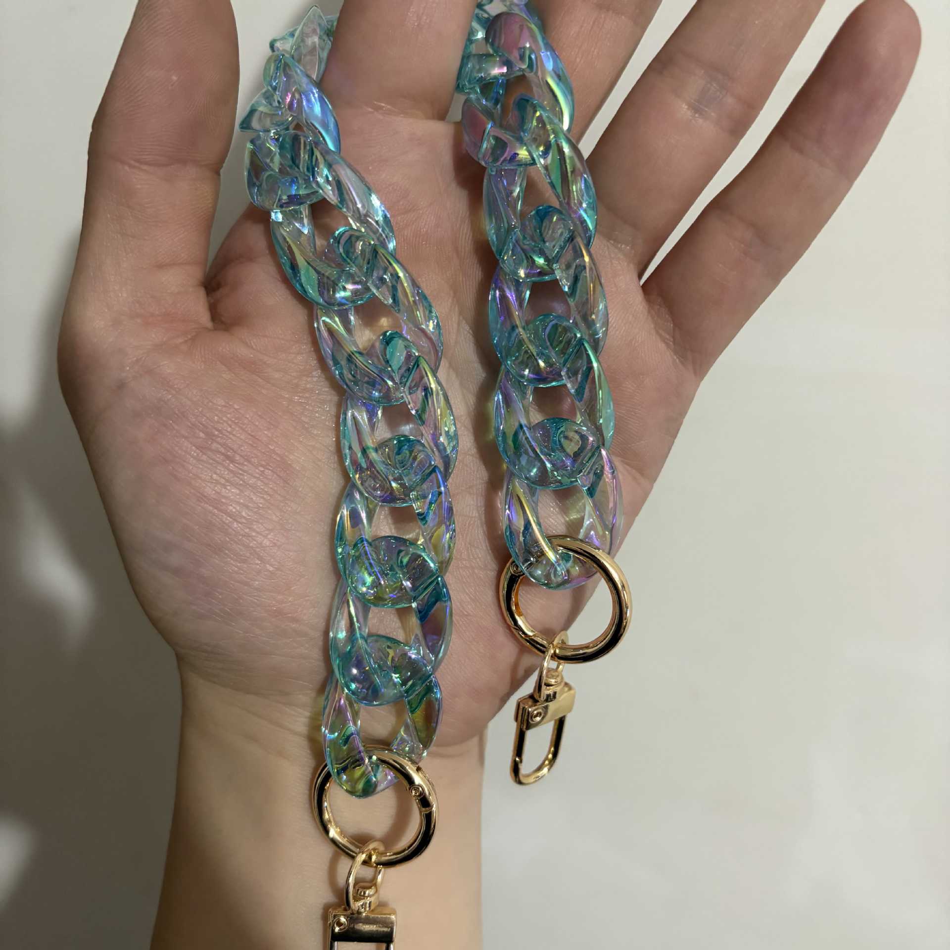 Y2K Iridescent Acrylic Chain Strap for Bags and Phones - 14.6" / 37cm - Wu Xuanyi Style