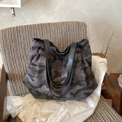 Camouflage Canvas Large Tote Bag