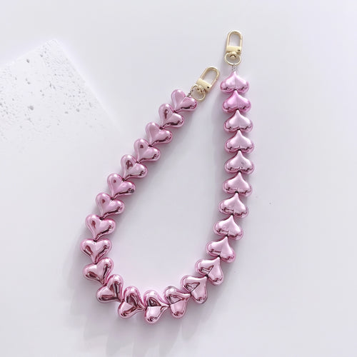 45cm Solid Color Heart Bag Chain – Purse Strap Replacement, 17.7" Handbag Accessory