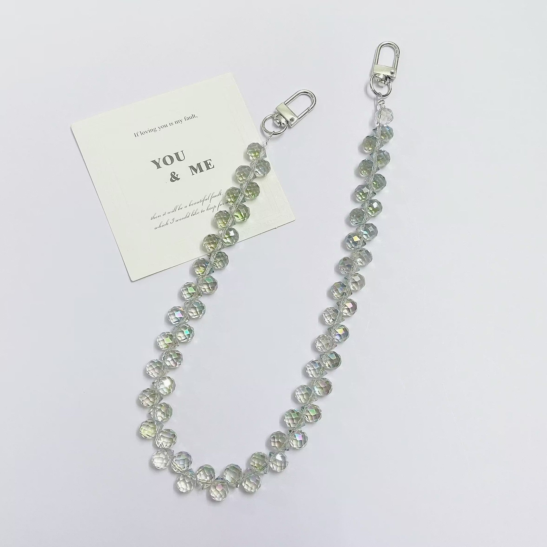 45cm diamond drop Crystal Bead Bag Chain（17inches)