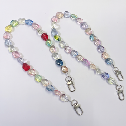 45cmm (17inches) Rainbow Multicolor Crystal Bag Chain