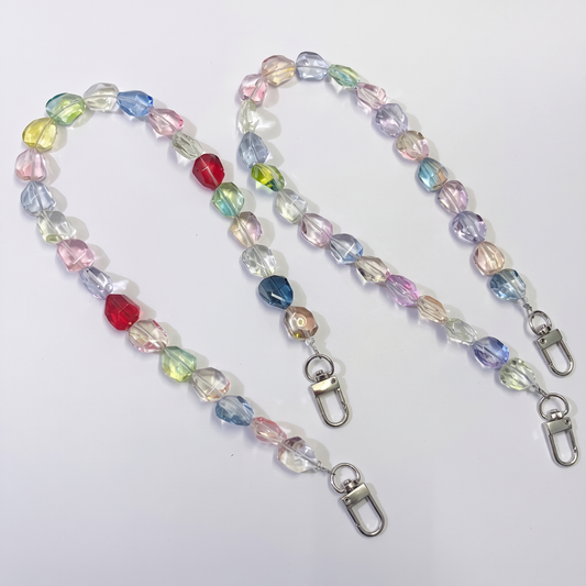45cmm (17inches) Rainbow Multicolor Crystal Bag Chain