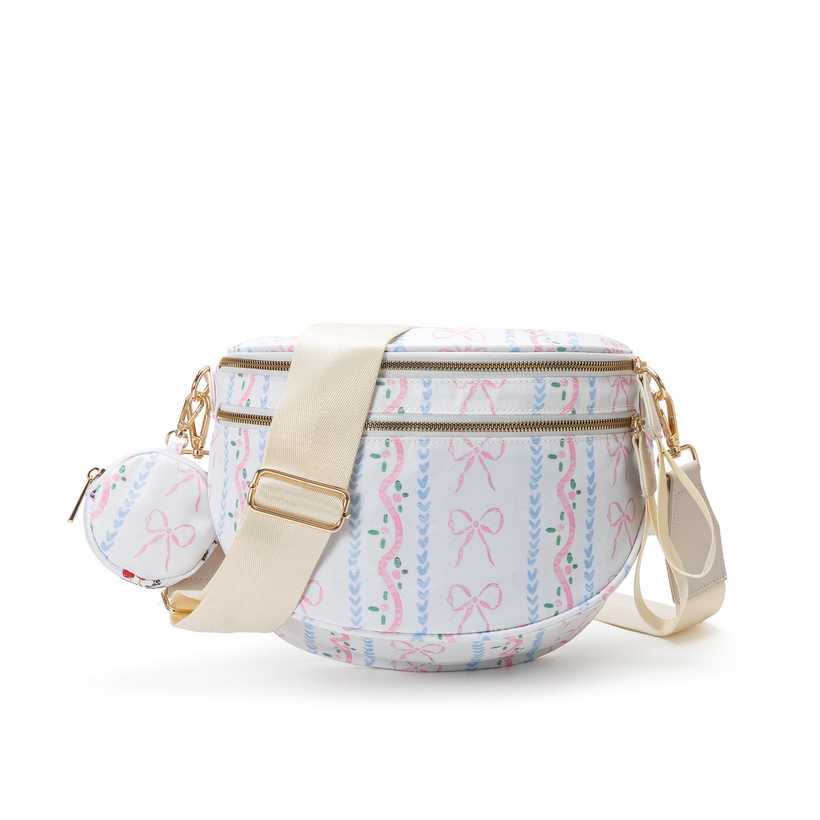 Bow Print Crossbody Bum Bag Large Capacity Belt Bag