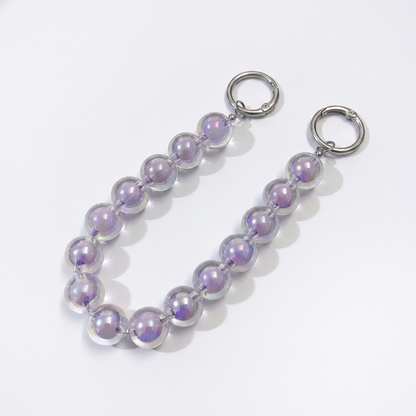 Transparent Double-Layer Round Bead Bag Chain