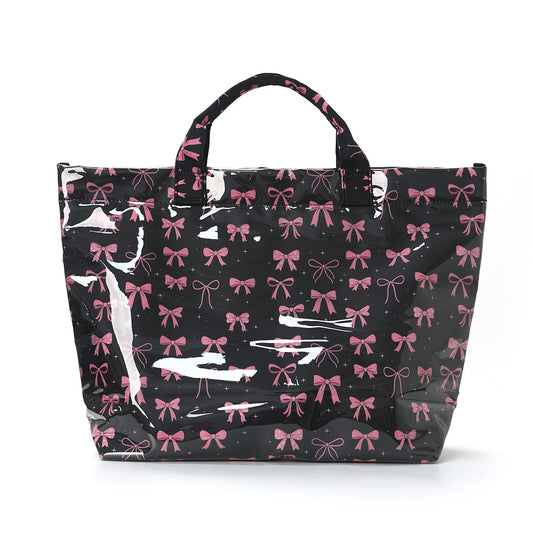 PVC Tote Bag Women's Plastic Tote Purse Large Letters Print Hobo Handbag for Work, Beach, Gift