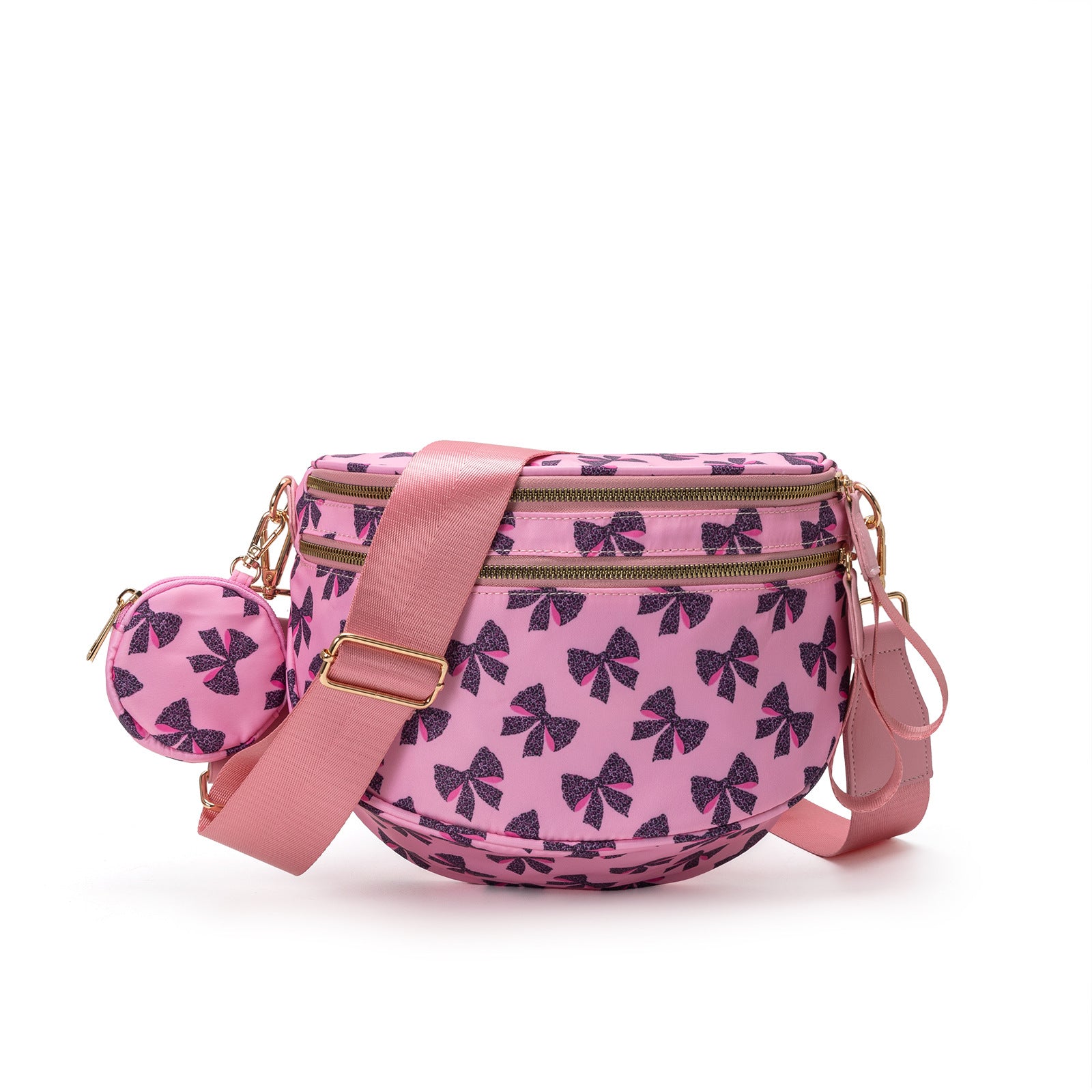 Bow Print Crossbody Bum Bag Large Capacity Belt Bag