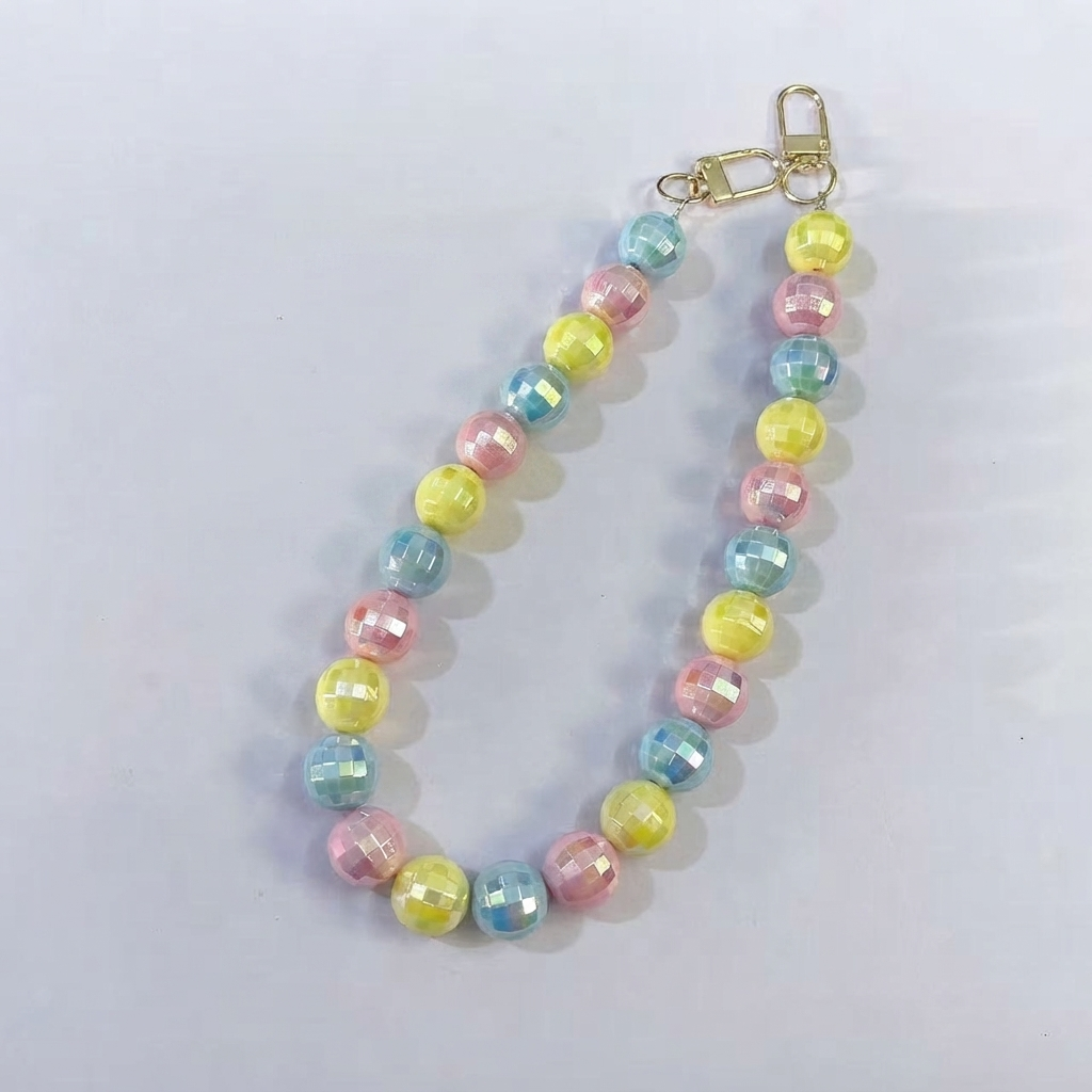Colorful Iridescent Beaded Bag Chain, 45cm / 20 Inches