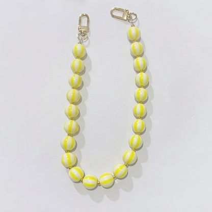 Striped Candy Color Beaded Bag Chain, 45cm / 20 Inches