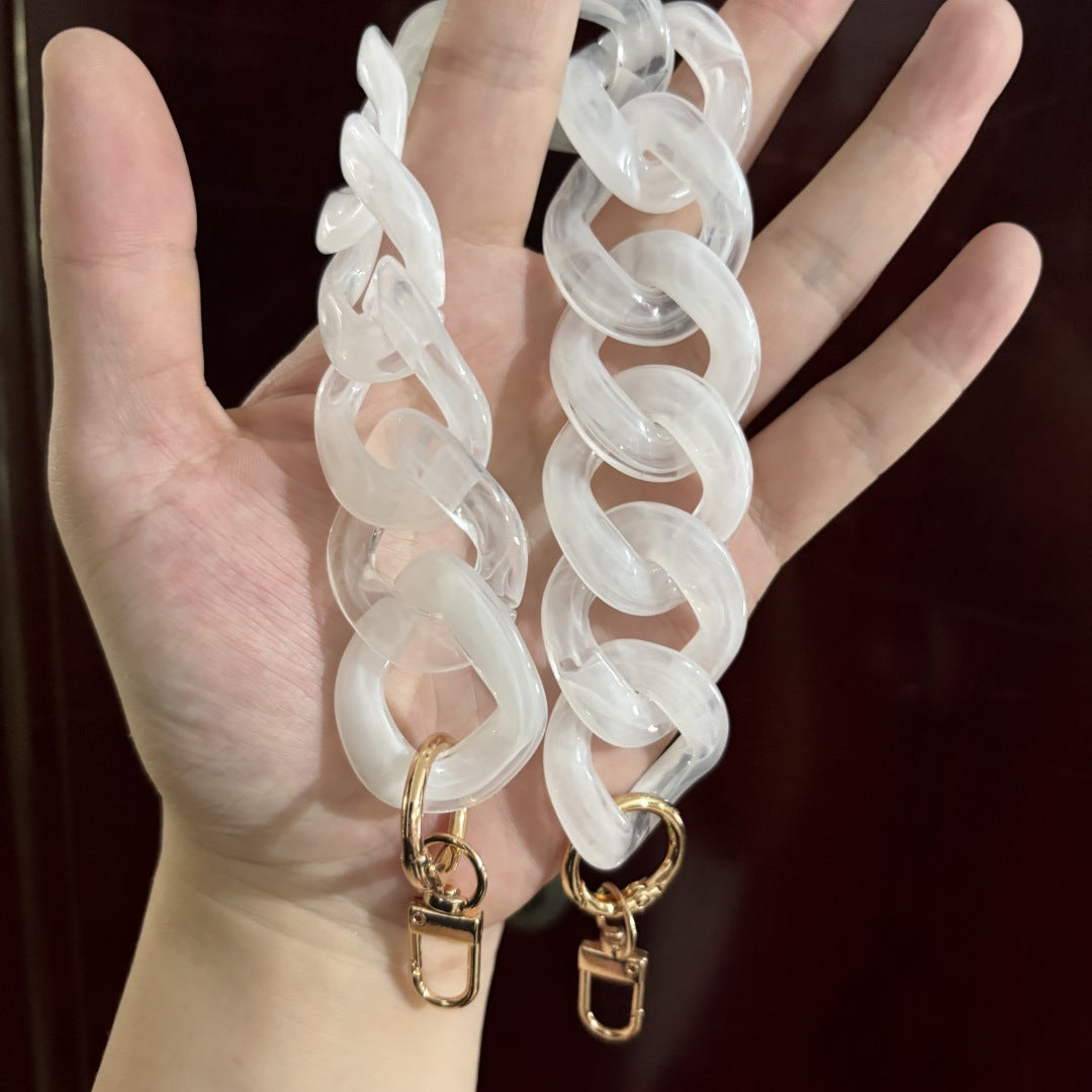Large Flat Chain Strap - Acrylic Luxury Handbag Strap Fashionable for DIY Crafts