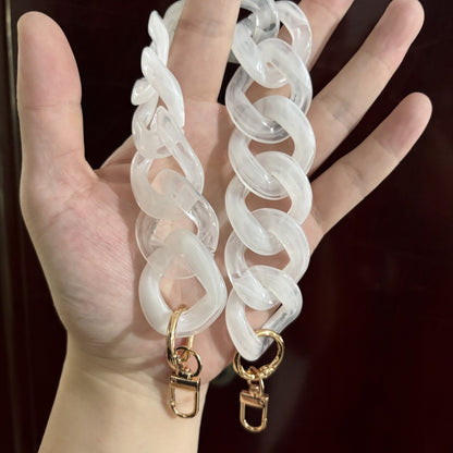 Large Flat Chain Strap - Acrylic Luxury Handbag Strap Fashionable for DIY Crafts