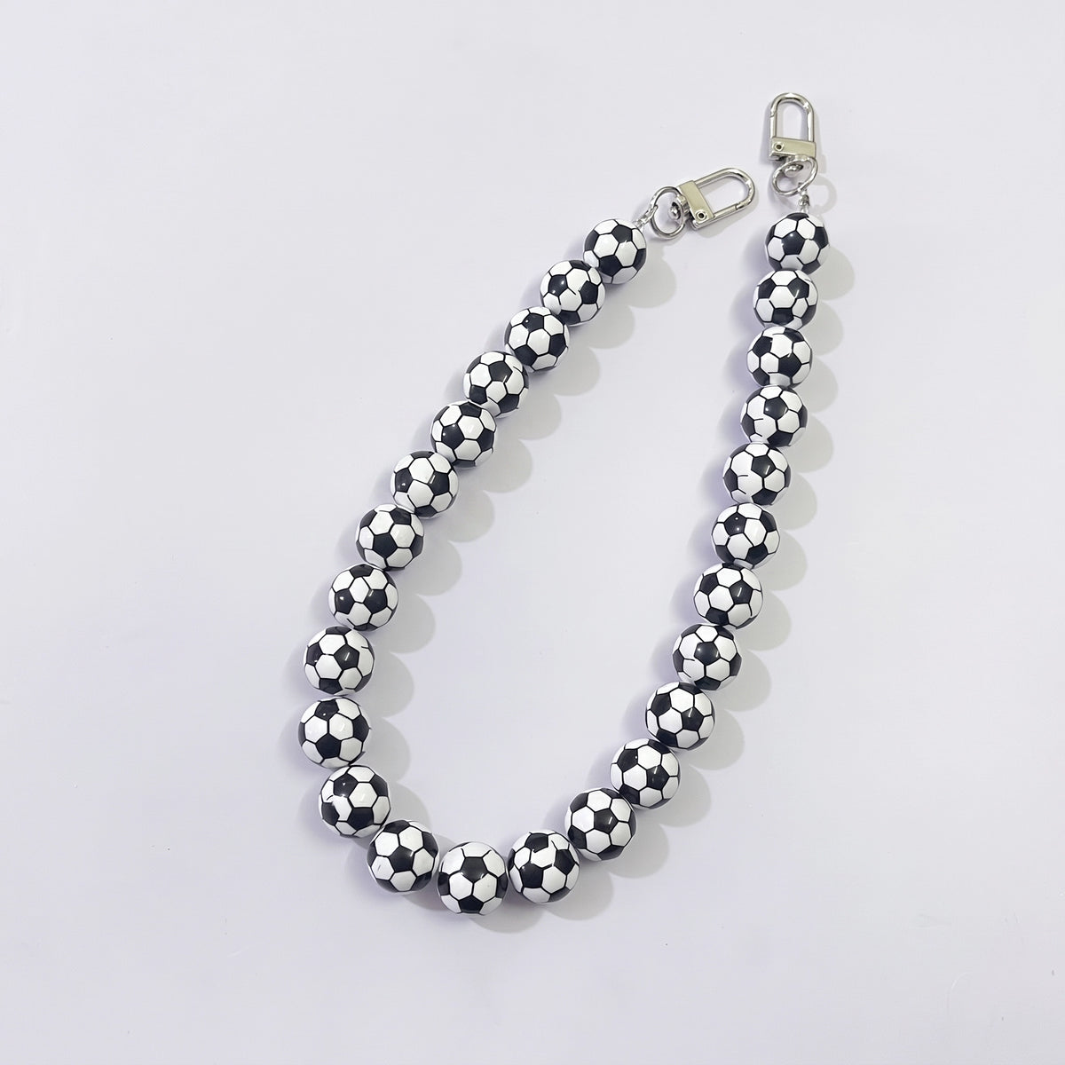 Sports Basketball Round Bead Decorative Bag Chain Strap