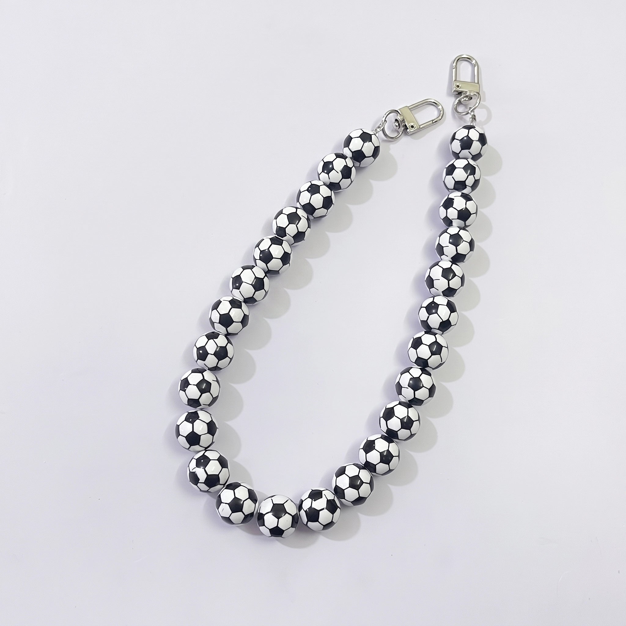 Sports Basketball Round Bead Decorative Bag Chain Strap, 20 Inches / 45cm Bag Decoration