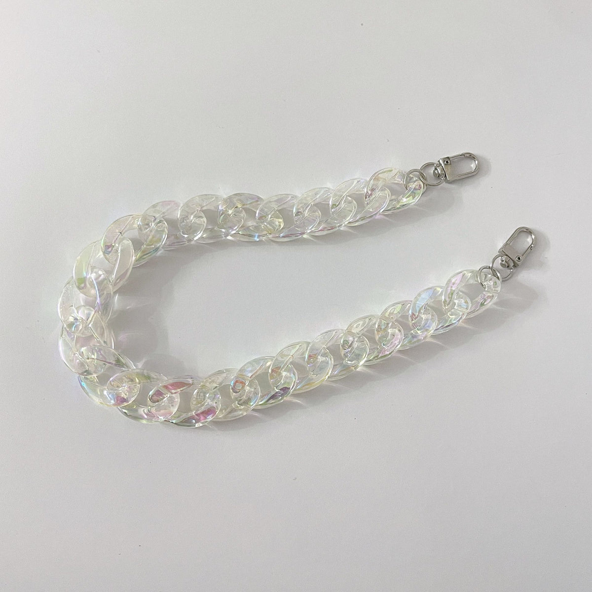 45cm Chunky Iridescent Acrylic Bag Chain Strap