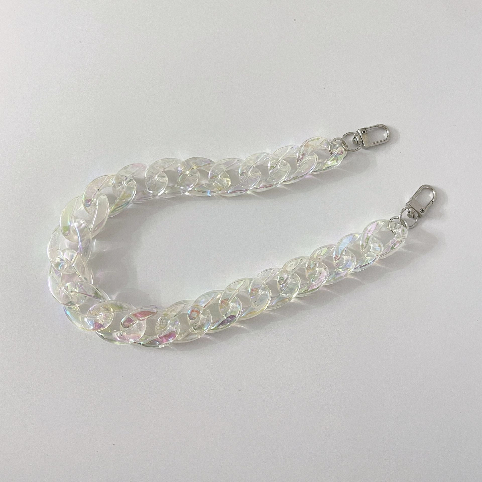 45cm Chunky Iridescent Acrylic Bag Chain Strap
