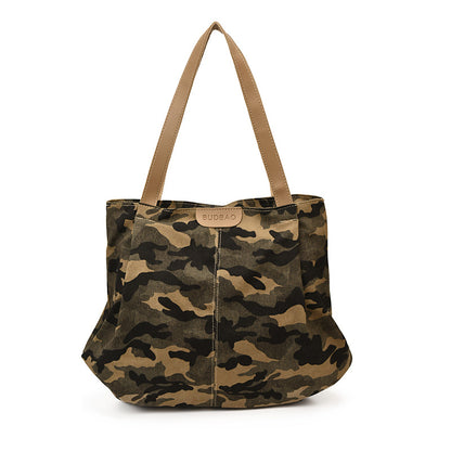 Camouflage Canvas Large Tote Bag