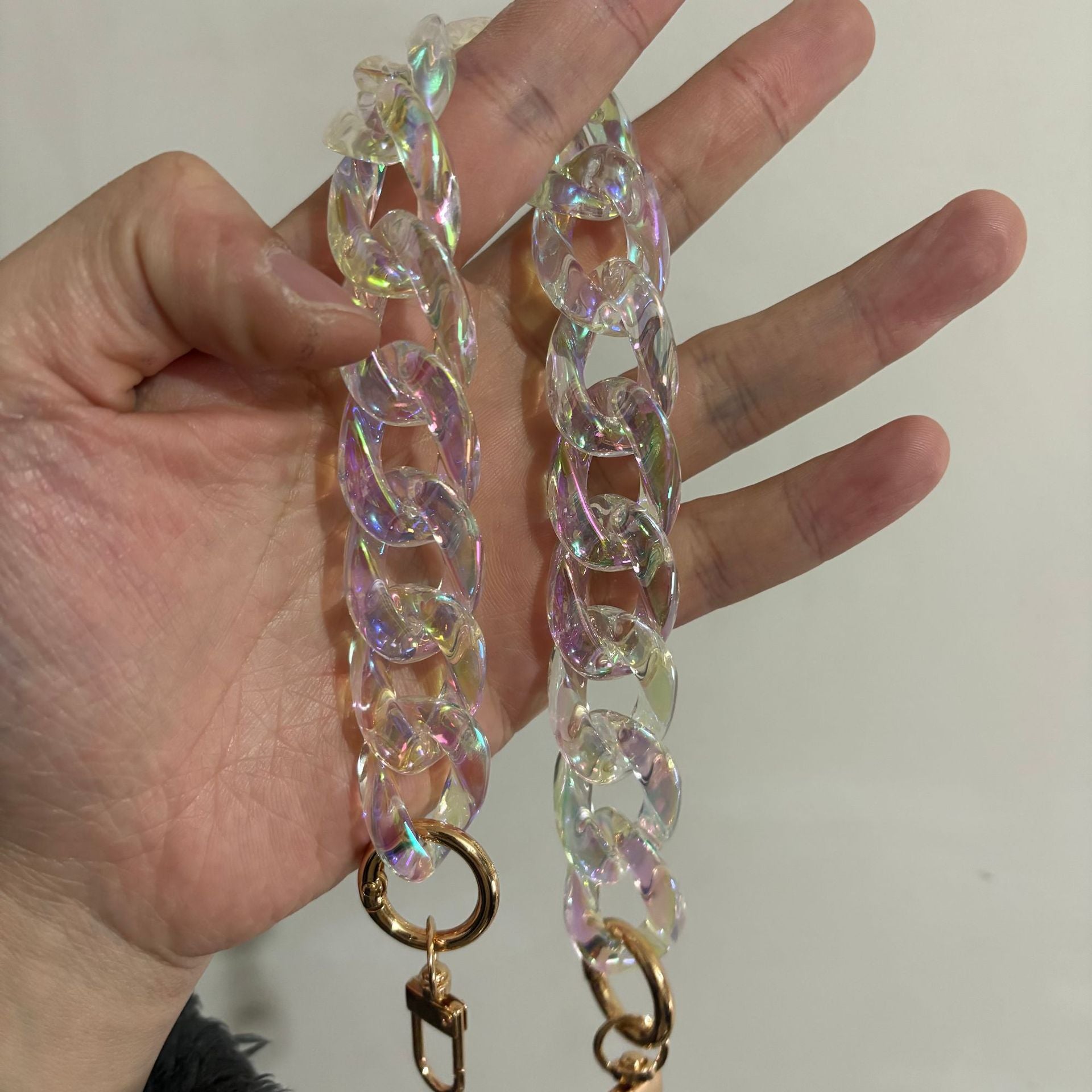 Y2K Iridescent Acrylic Chain Strap for Bags and Phones - 14.6" / 37cm - Wu Xuanyi Style