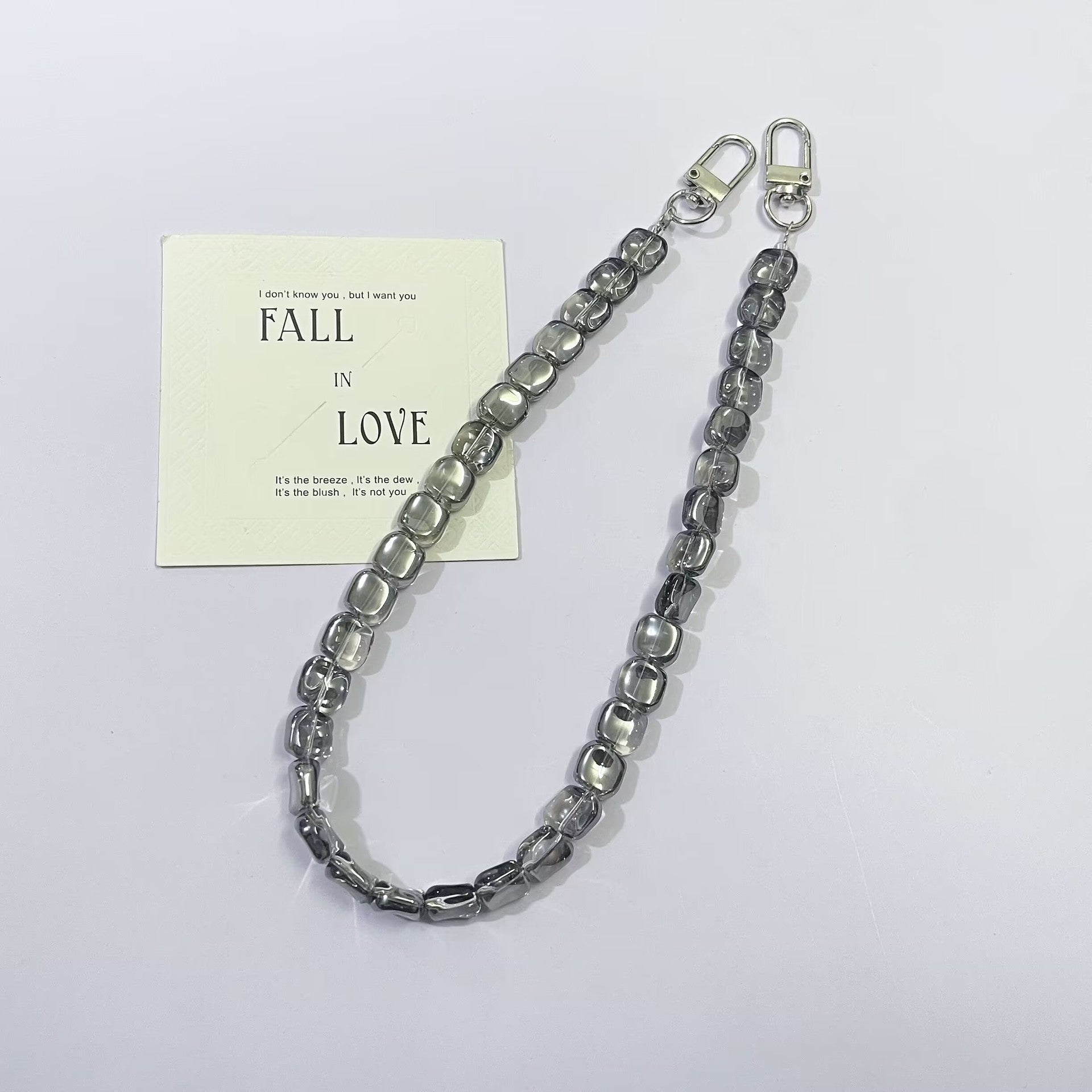 45cm (17.72 inches) Colorful Square Bead Chain Bag Strap