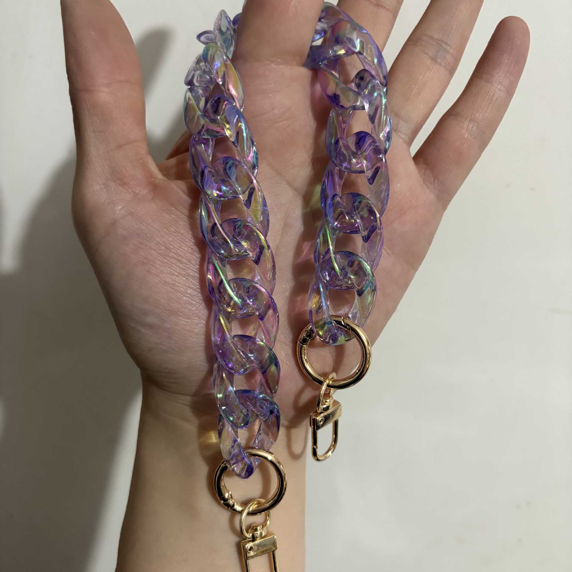 Y2K Iridescent Acrylic Chain Strap for Bags and Phones - 14.6" / 37cm - Wu Xuanyi Style