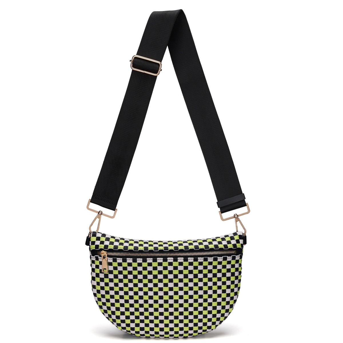 Woven Crossbody Bags For Women Checkered Bum Bag