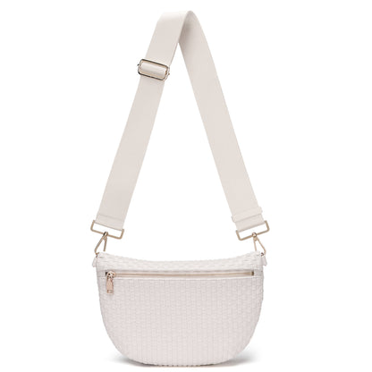 Woven Crossbody Bags For Women Checkered Bum Bag