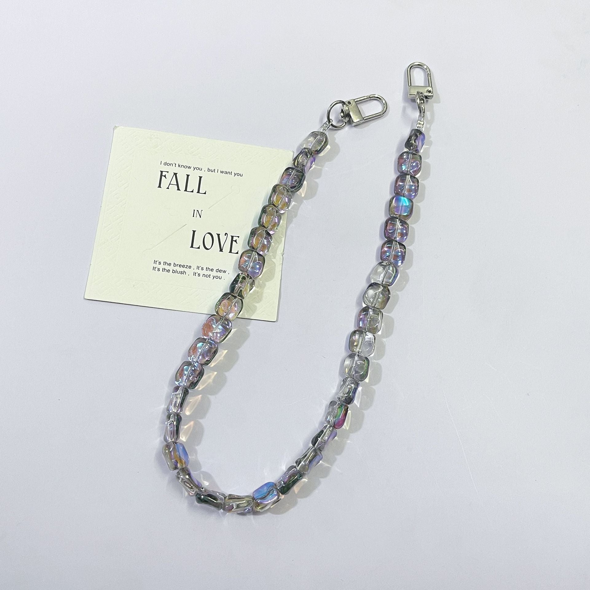45cm (17.72 inches) Colorful Square Bead Chain Bag Strap