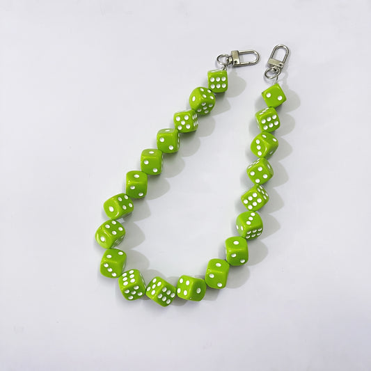 45cm (17.7") Creative Dice Beaded Bag Chain