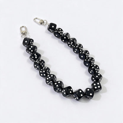 45cm (17.7") Creative Dice Beaded Bag Chain