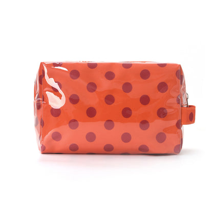 PVC Polka-Dot Cosmetic Bag Waterproof Travel Toiletry Organizer