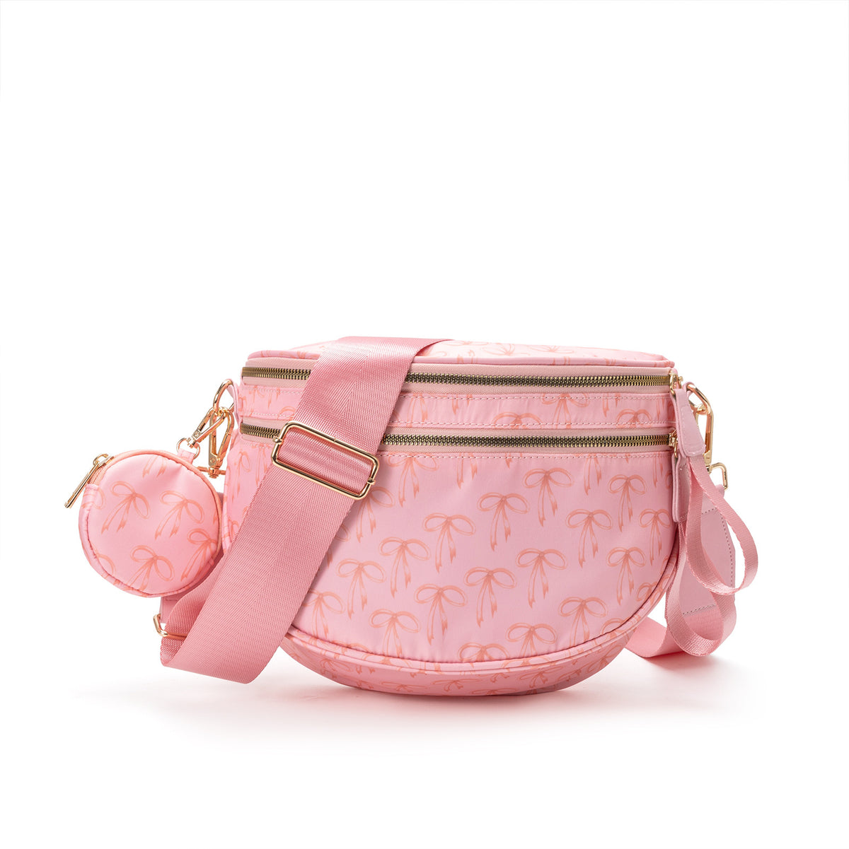 Bow Print Crossbody Bum Bag Large Capacity Belt Bag