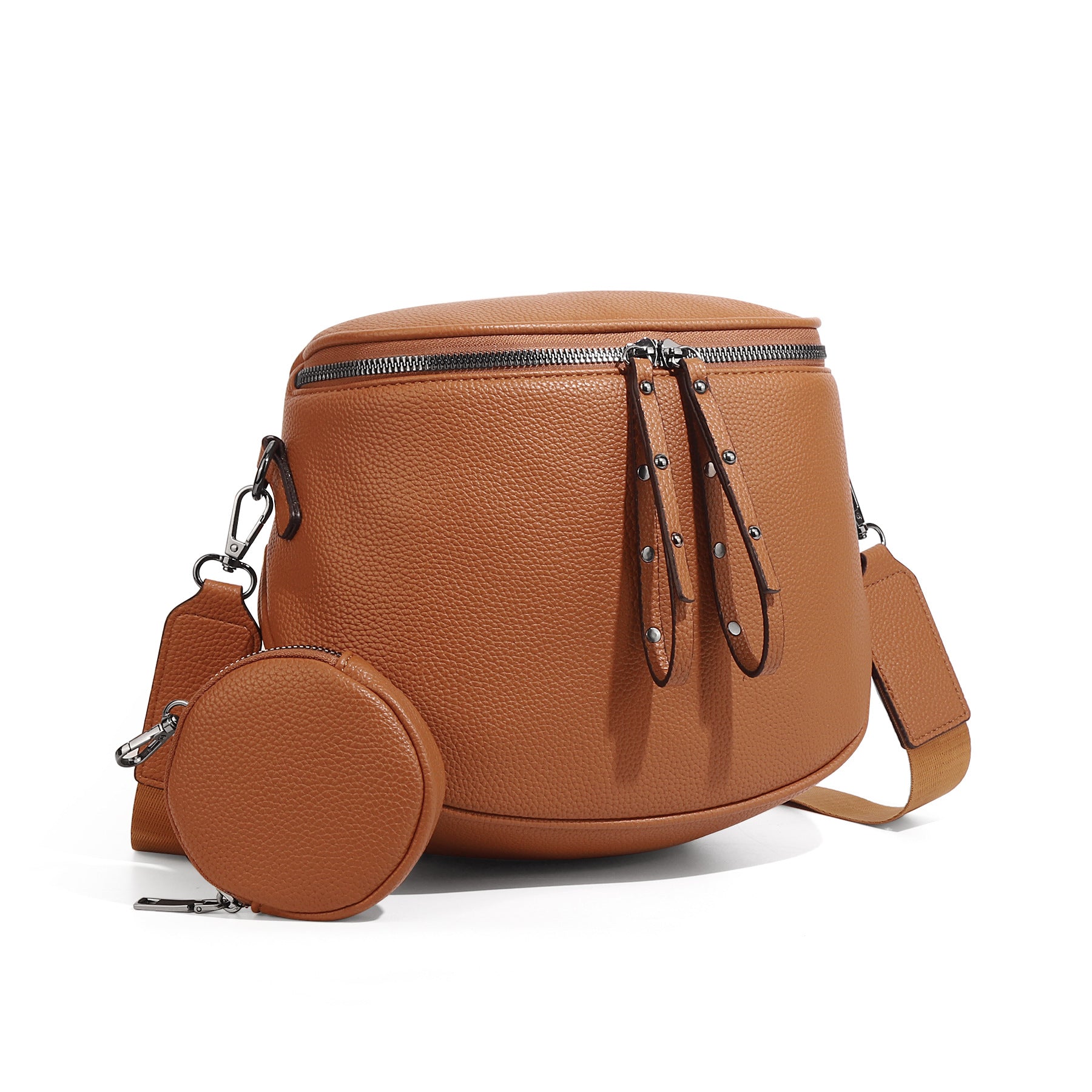 Straw Crossbody Bum Bags for Women Spacious Sling Purse with Adjustable Strap and Coin Purse (Leopard)