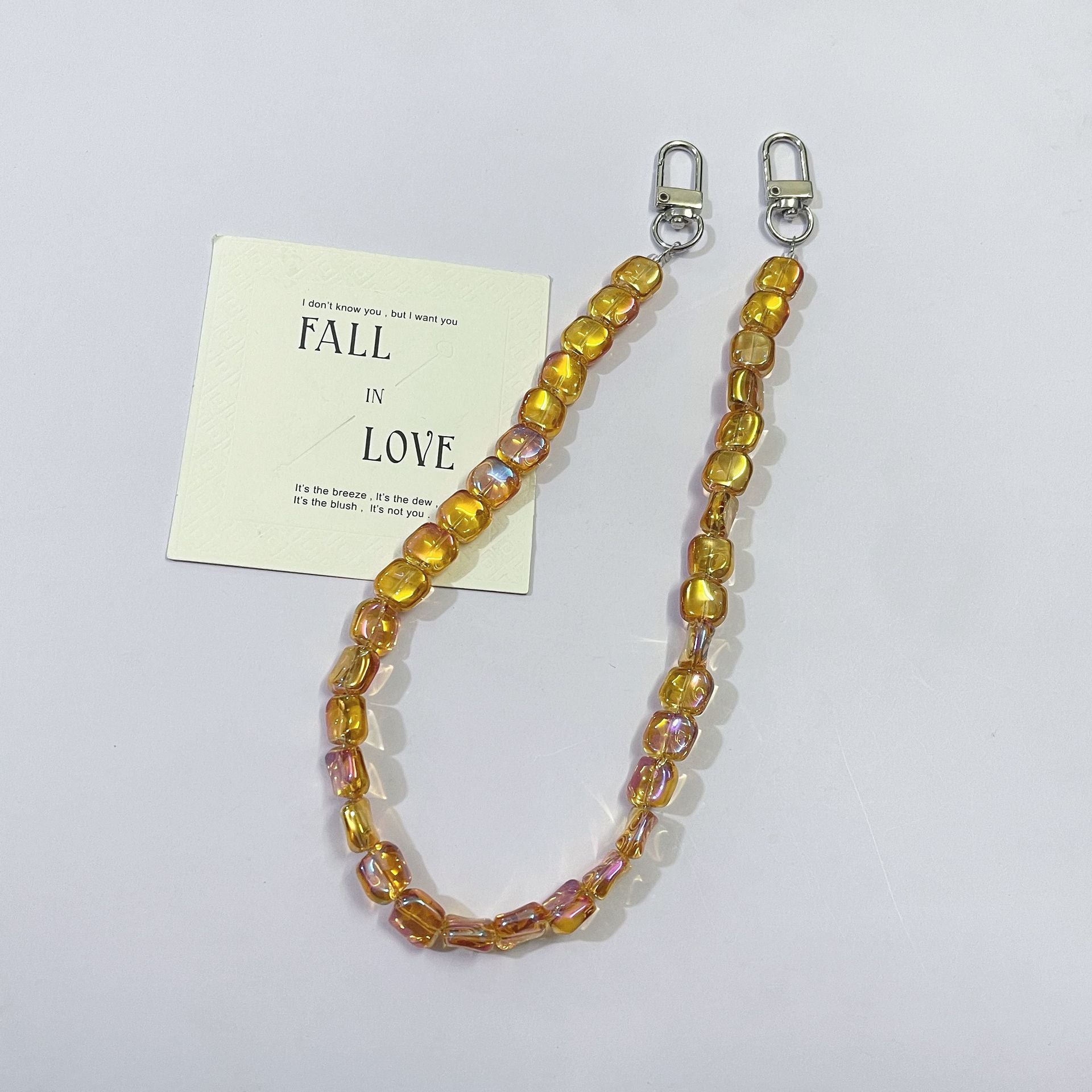 45cm (17.72 inches) Colorful Square Bead Chain Bag Strap