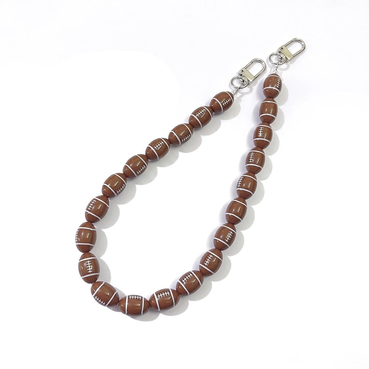 Sports Basketball Round Bead Decorative Bag Chain Strap