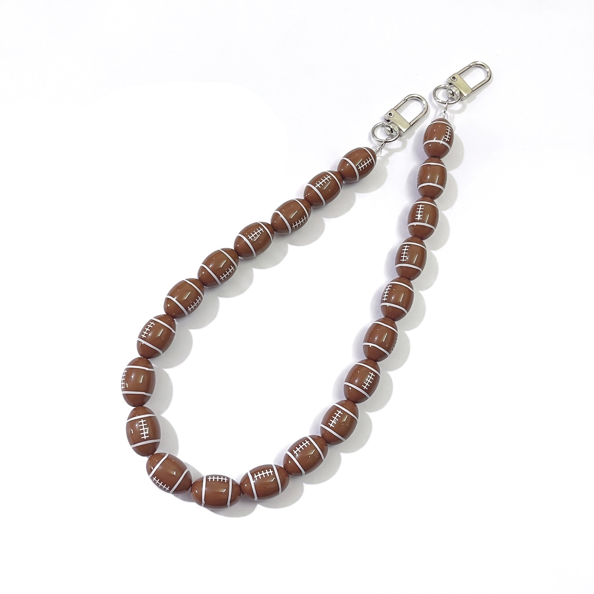 Sports Basketball Round Bead Decorative Bag Chain Strap, 20 Inches / 45cm Bag Decoration